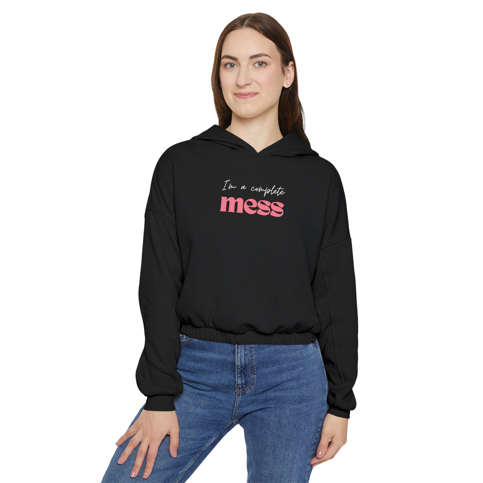 I'm a Mess Women's Cropped 2024 Fleece Pullover